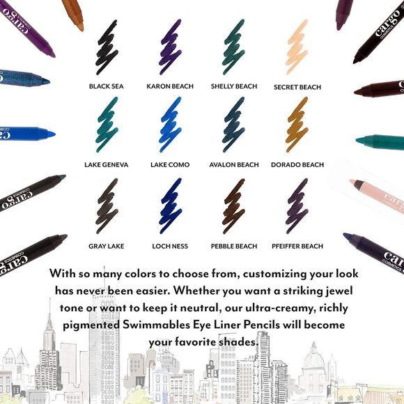 Cargo Cosmetics Swimmables Eyeliner Pencil, Waterproof Eyeliner, Dorado Beach.04 - Picture 3 of 3